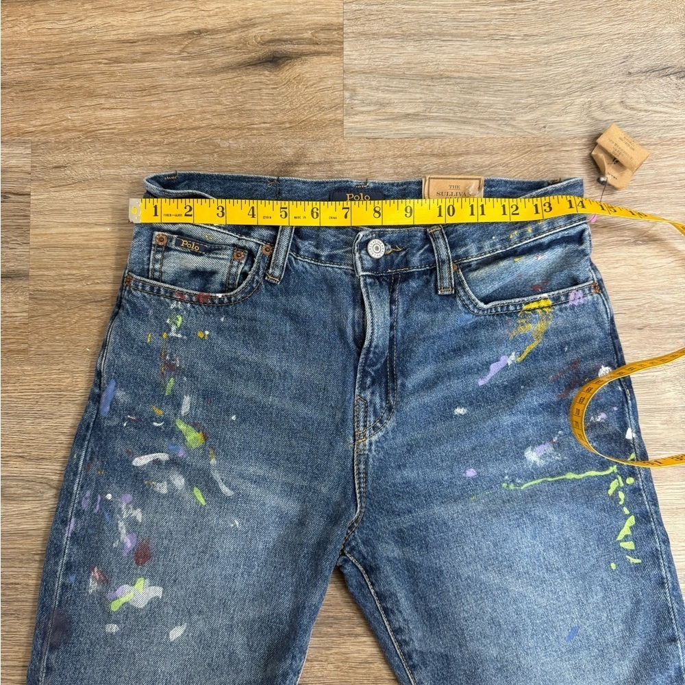 Polo Ralph Lauren Boys' Paint Splatter Sullivan Slim Denim Shorts Size 16-18 NWT - Picture 10 of 10